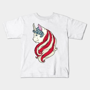 American Independance day Cat Kids T-Shirt